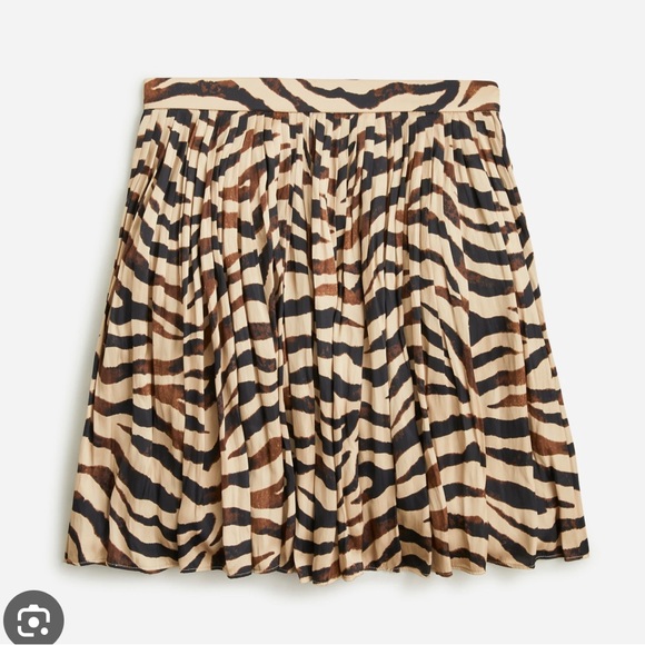 J. Crew Zebra Print Skirt in Black and Tan - Picture 2 of 7